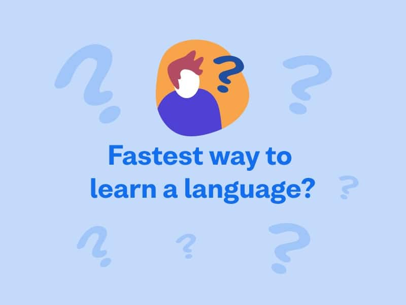 fastest way to learn a language graphic