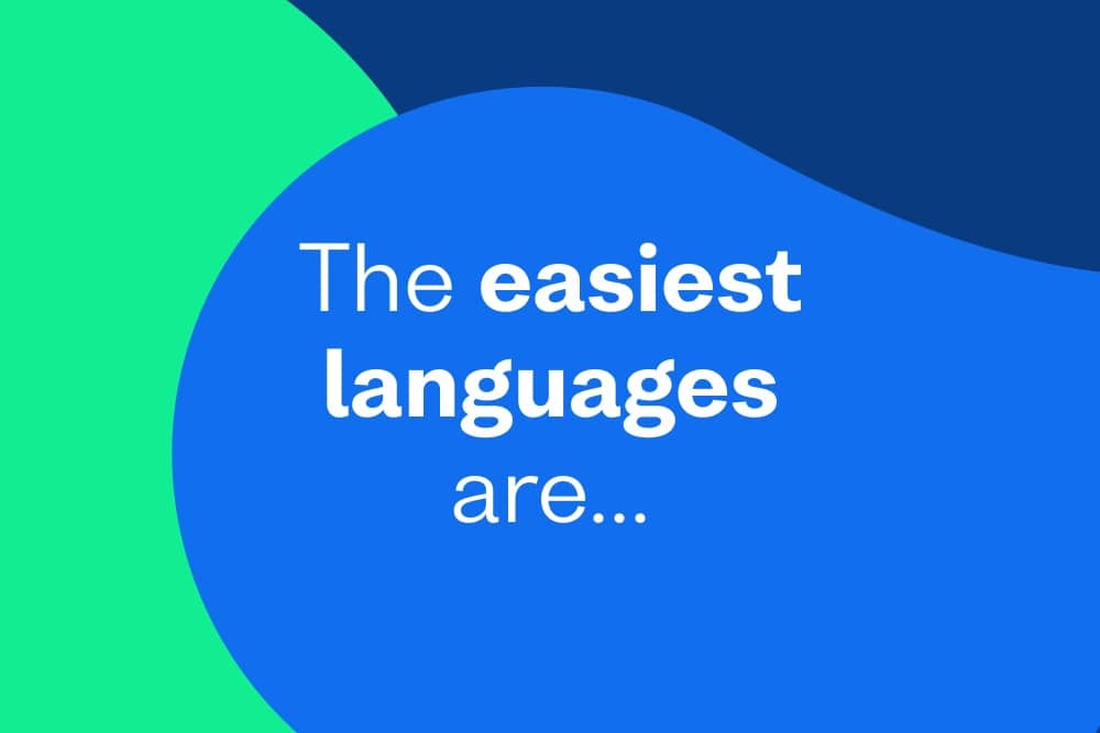 Easiest languages to learn graphic